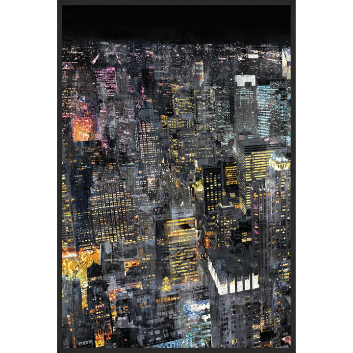 "STARRY CITY I & II" GLASS FRAMED ART