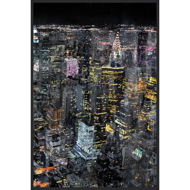 "STARRY CITY I & II" GLASS FRAMED ART