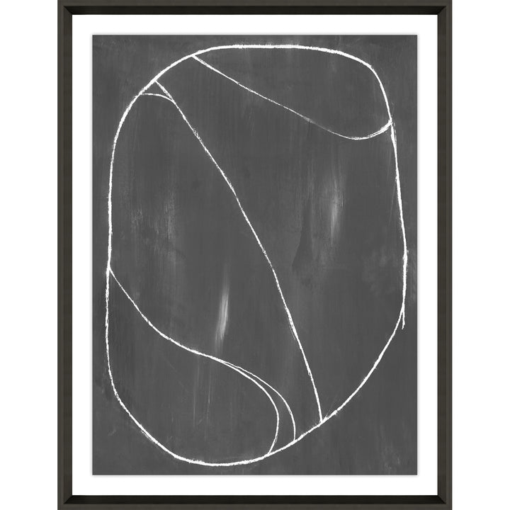 "GREY STONES" GLASS FRAMED ART