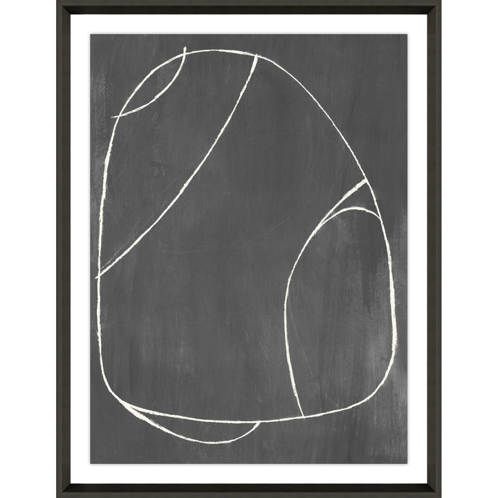 "GREY STONES" GLASS FRAMED ART