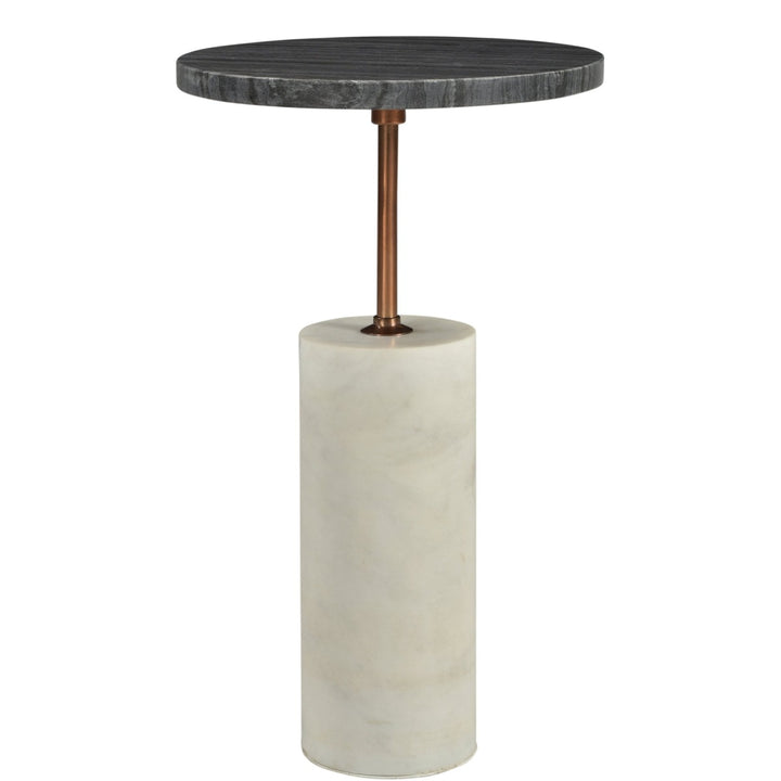 DUSK BLACK+WHITE MARBLE ACCENT TABLE