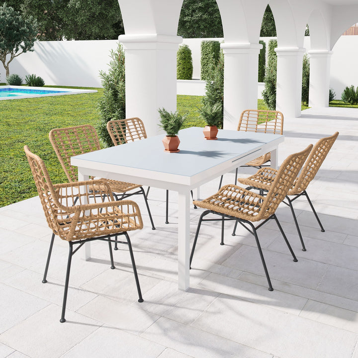 LYON OUTDOOR DINING CHAIR: NATURAL | SET OF 2