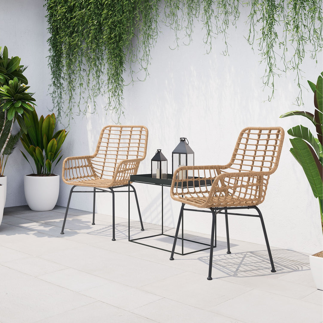 LYON OUTDOOR DINING CHAIR: NATURAL | SET OF 2