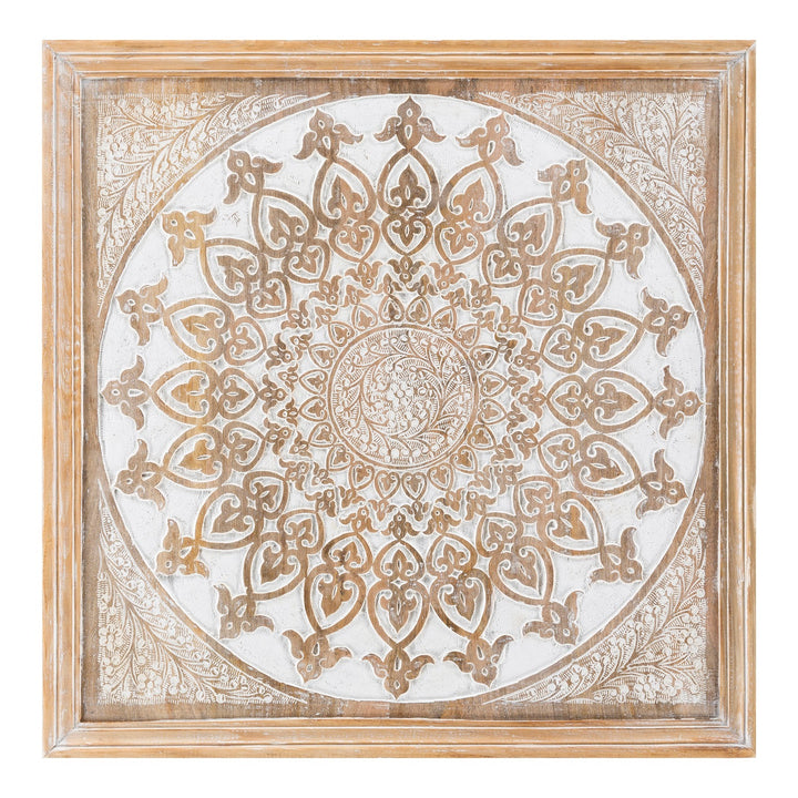 ADRI RUSTIC WHITE WOODEN WALL ART