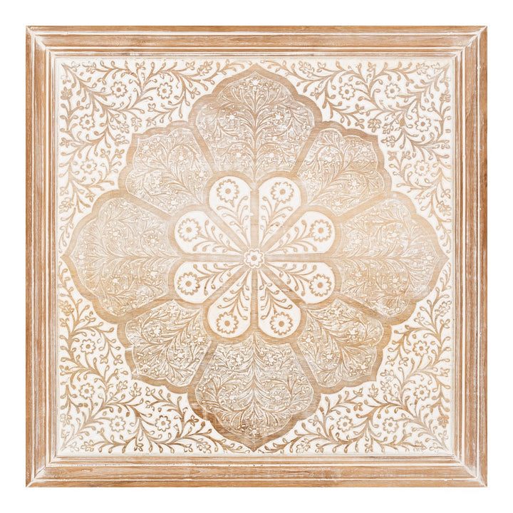 ANAYA RUSTIC WHITE WOODEN WALL ART