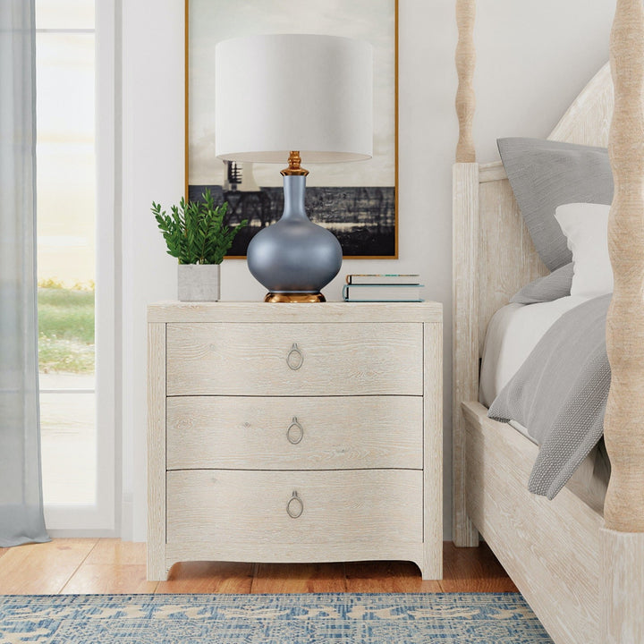 ANTIQUA NIGHTSTAND: WHITEWASHED OAK