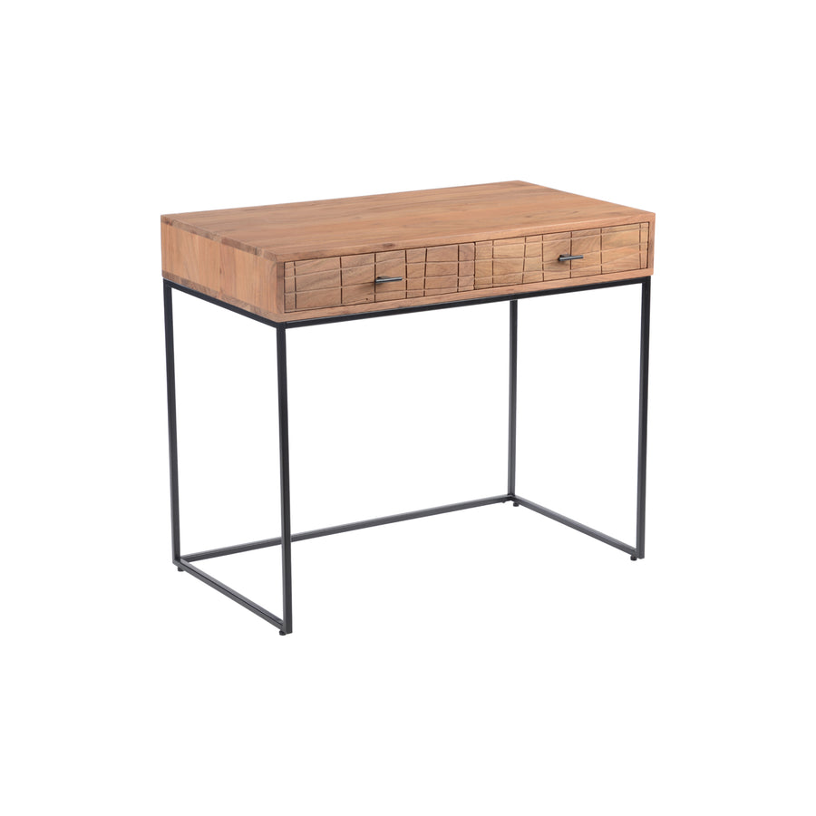 ATELIER NATURAL CARVED WOOD CONSOLE - DESK
