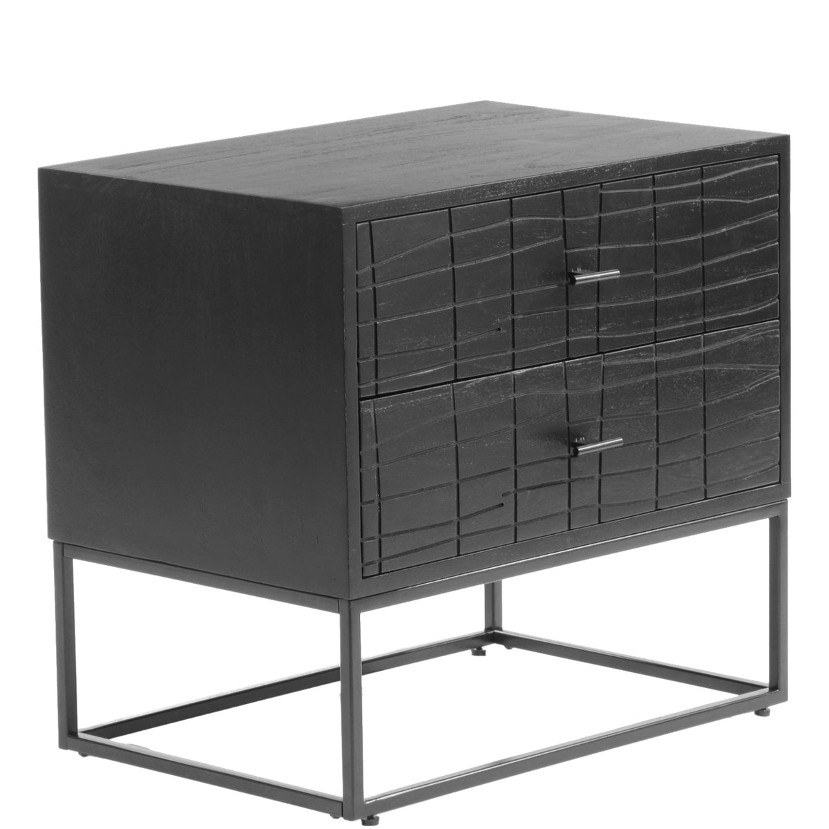 ATELIER NOIR CARVED WOOD NIGHTSTAND