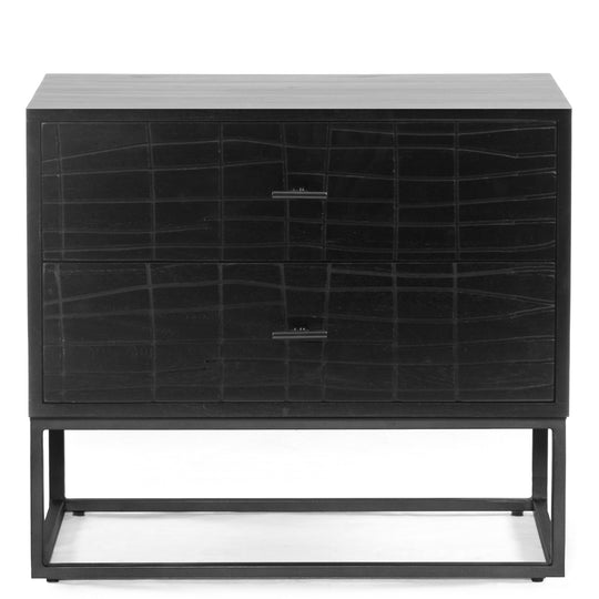 ATELIER NOIR CARVED WOOD NIGHTSTAND