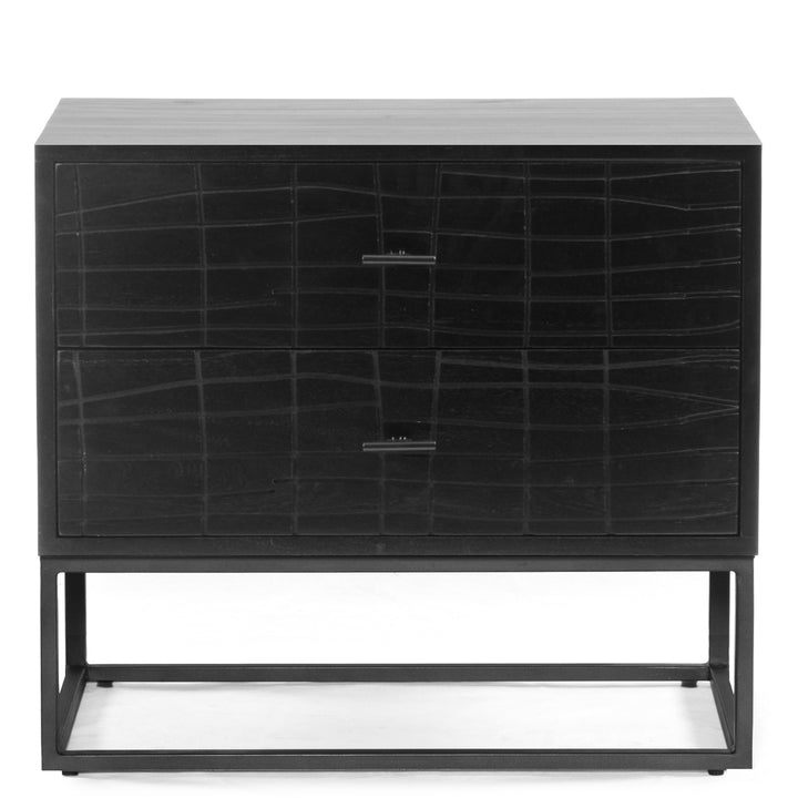 ATELIER NOIR CARVED WOOD NIGHTSTAND