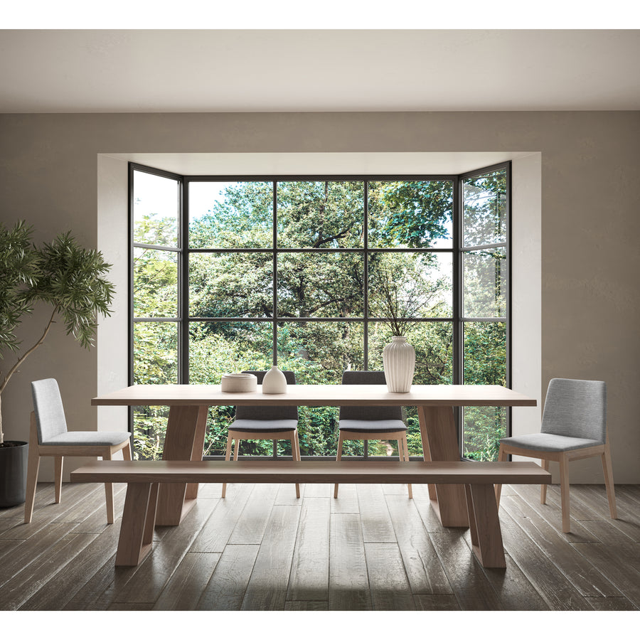 AUSTIN GREY + WHITE OAK DINING CHAIR | SET OF 2