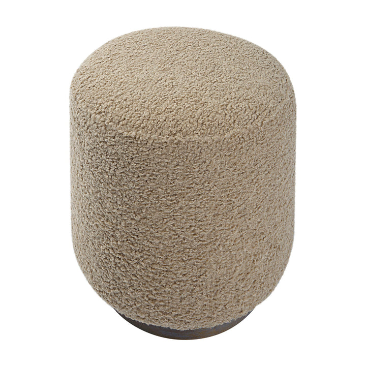 AVILA FAUX SHEARLING OTTOMAN
