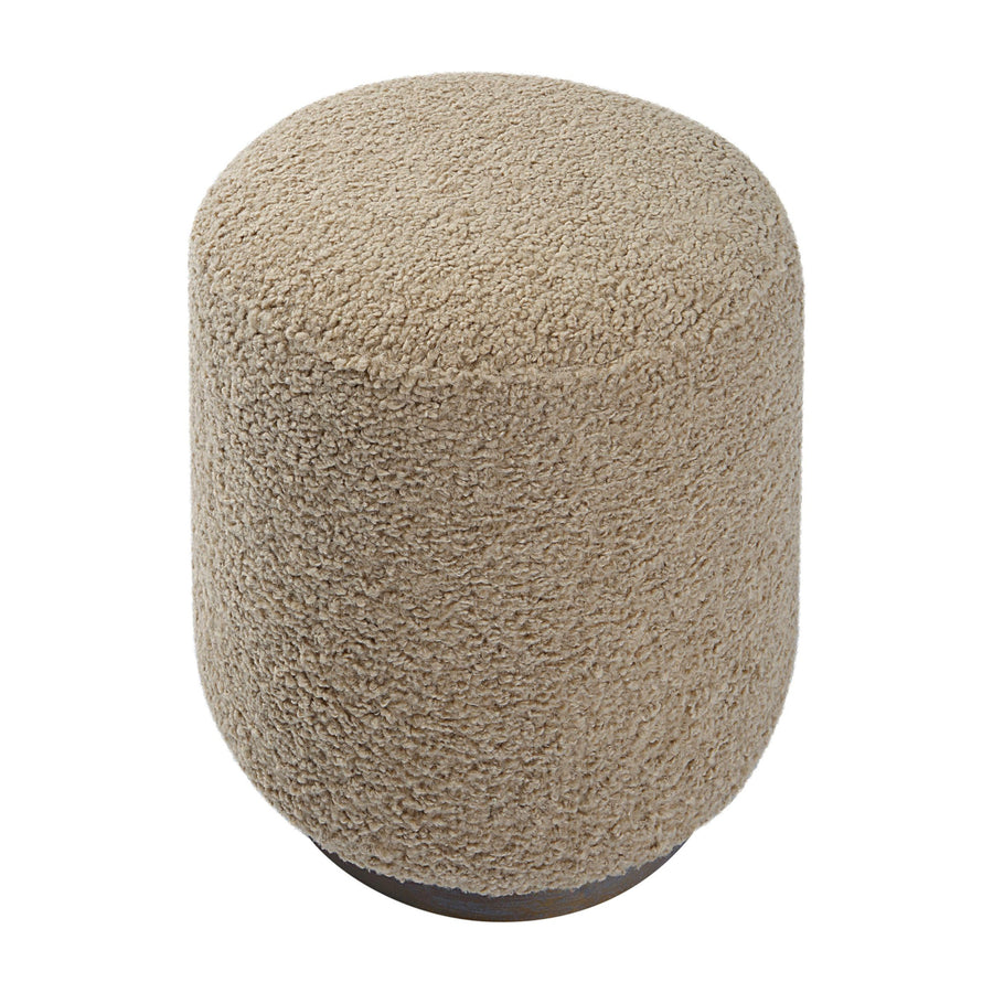 AVILA FAUX SHEARLING OTTOMAN