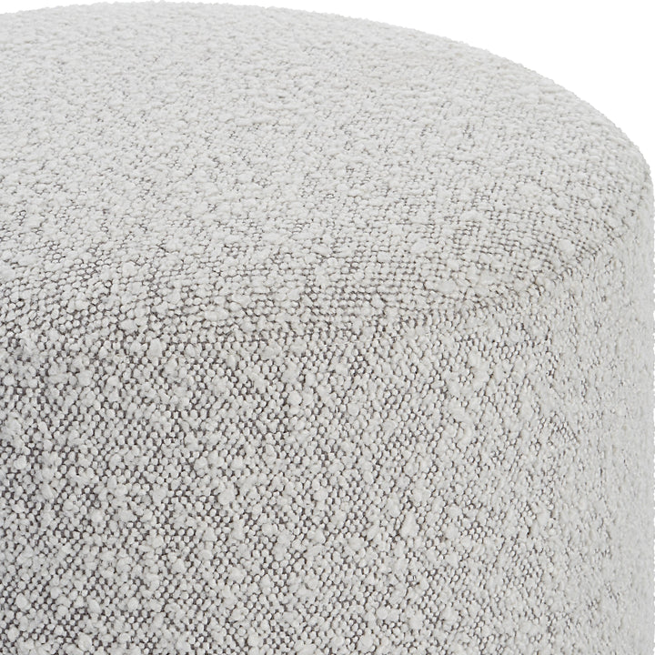 AVILA IVORY - GREY BOUCLE OTTOMAN