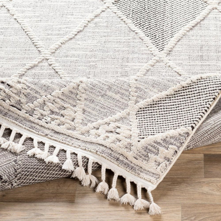 AVILA GRAY DIAMOND TEXTURED PILE RUG