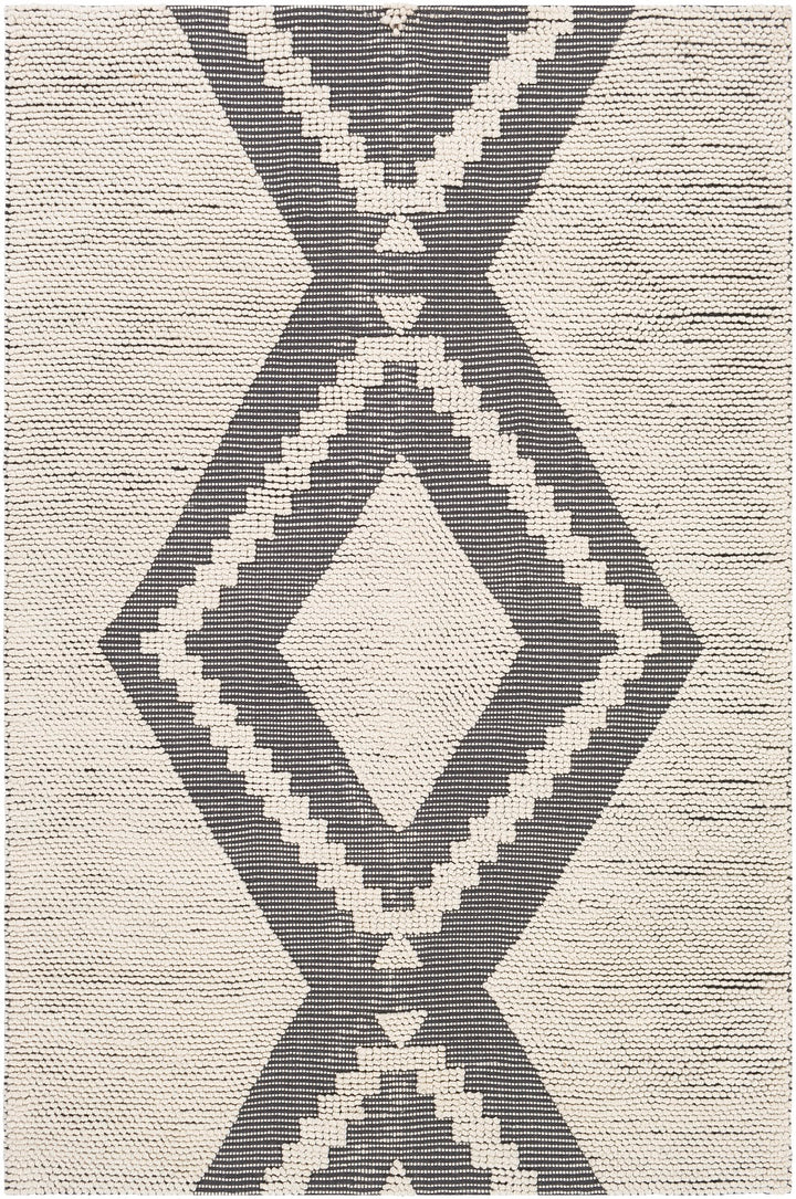 AZA INDOOR - OUTDOOR RUG: CHARCOAL + IVORY