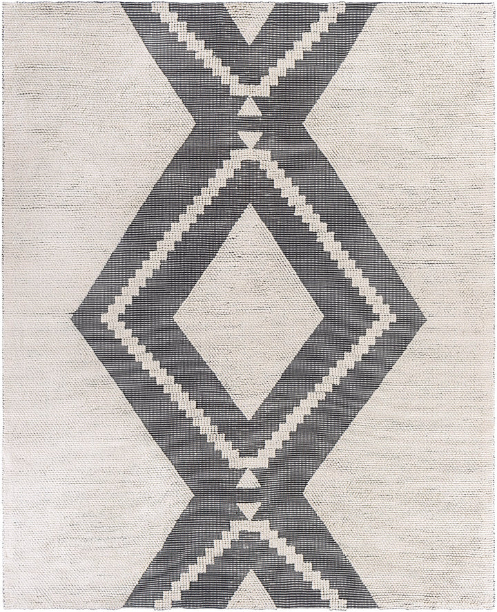 AZA INDOOR - OUTDOOR RUG: CHARCOAL + IVORY