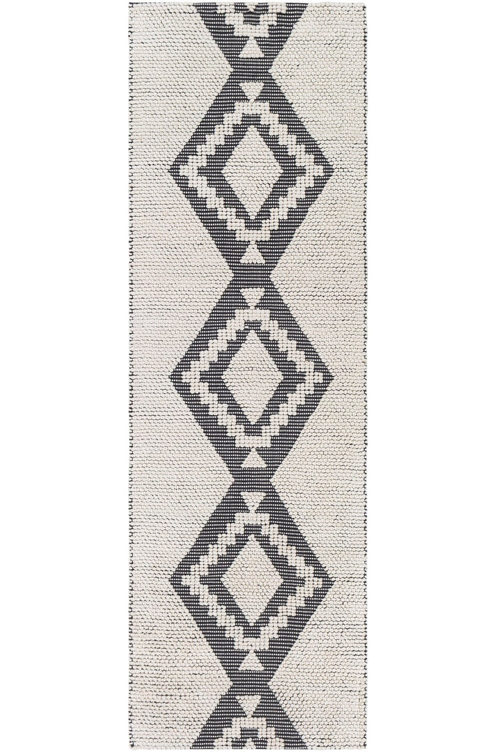 AZA INDOOR - OUTDOOR RUG: CHARCOAL + IVORY