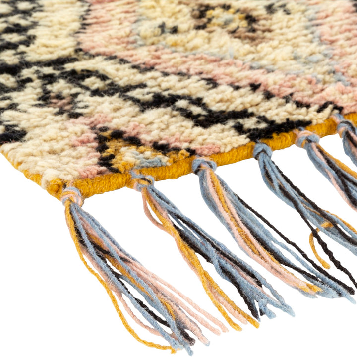 AZILAL CREAM + YELLOW MORROCCAN WALL TAPESTRY