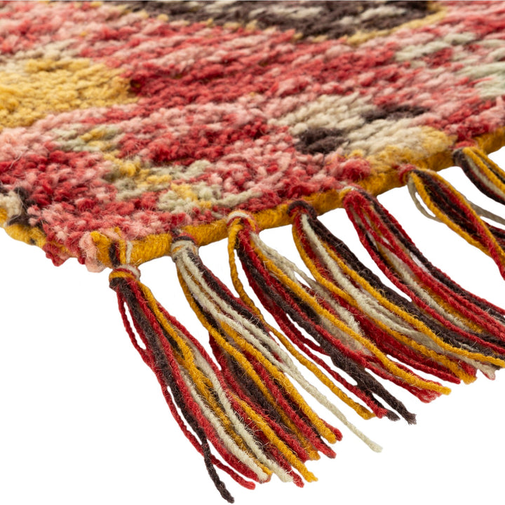 AZILAL RED + YELLOW MORROCCAN WALL TAPESTRY