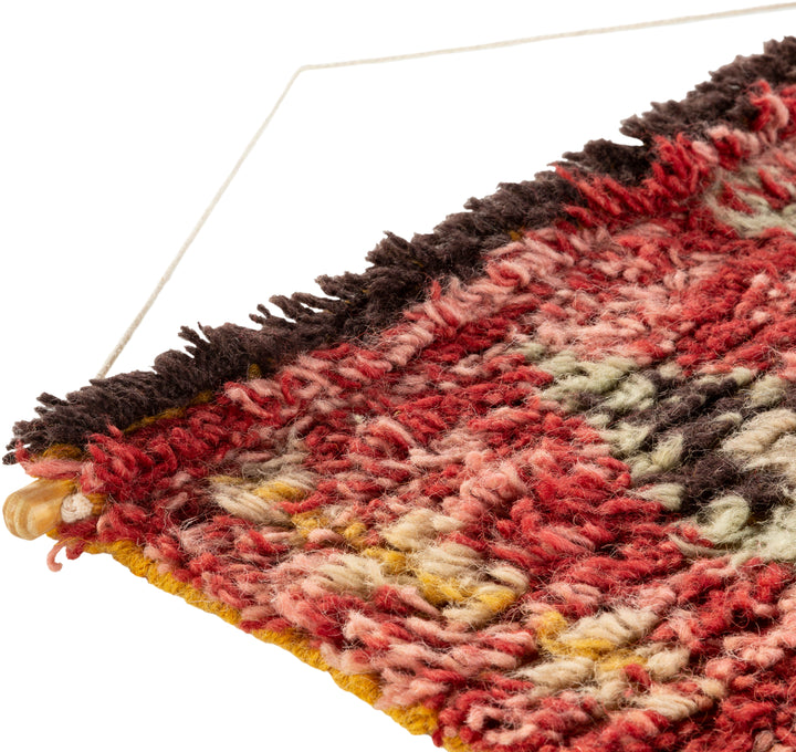 AZILAL RED + YELLOW MORROCCAN WALL TAPESTRY