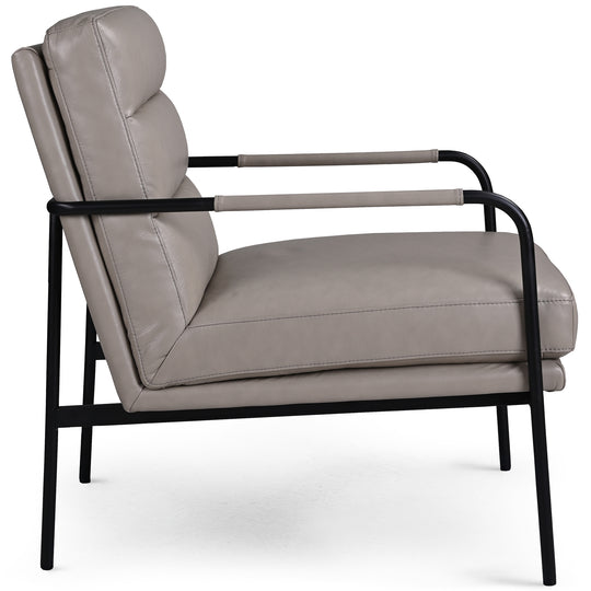 BAUER CLAY LEATHER ARM CHAIR
