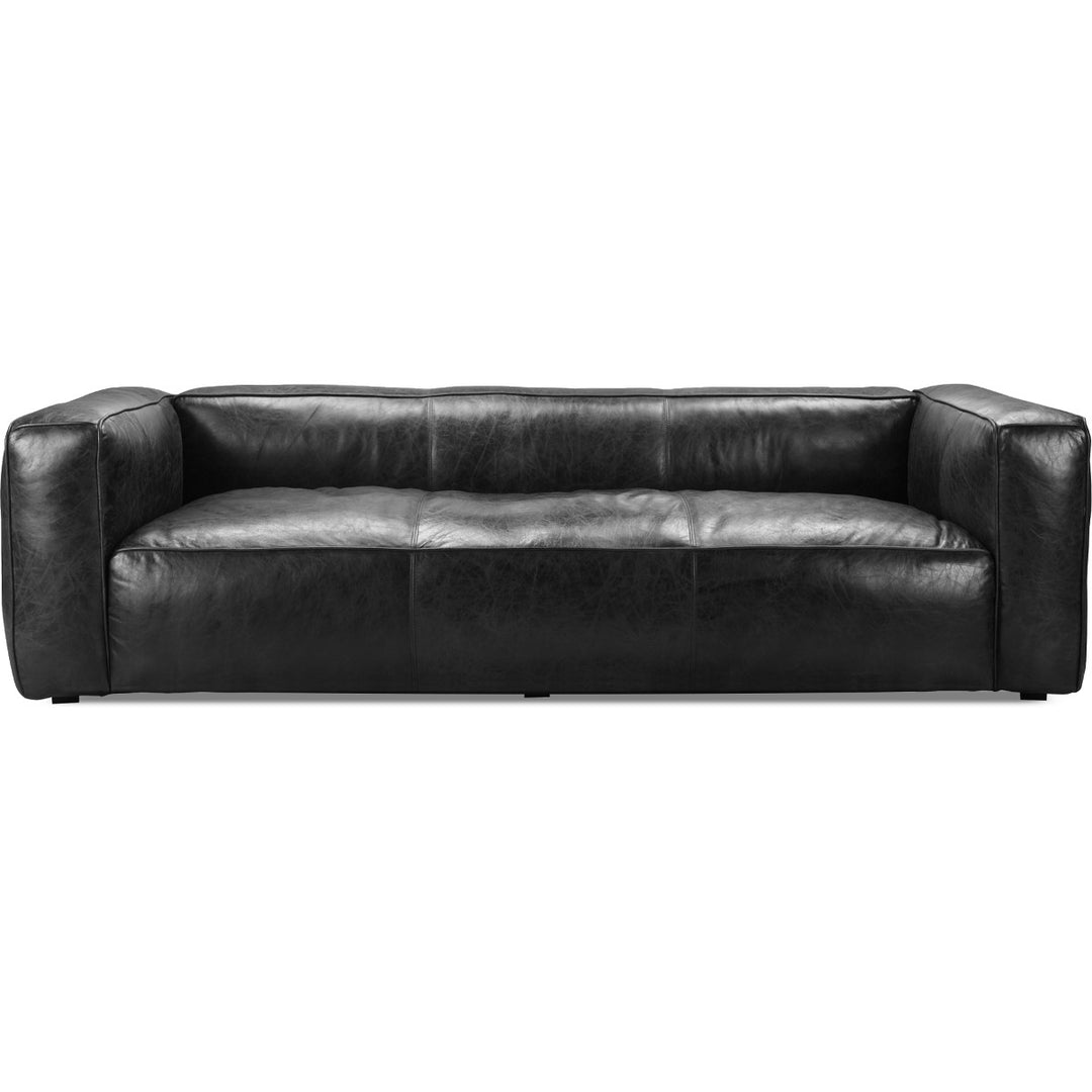 Black Top Leather Sofa