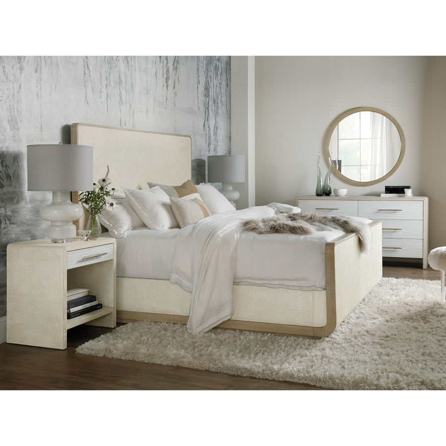 CASCADE BURLAP BLANC NIGHTSTAND