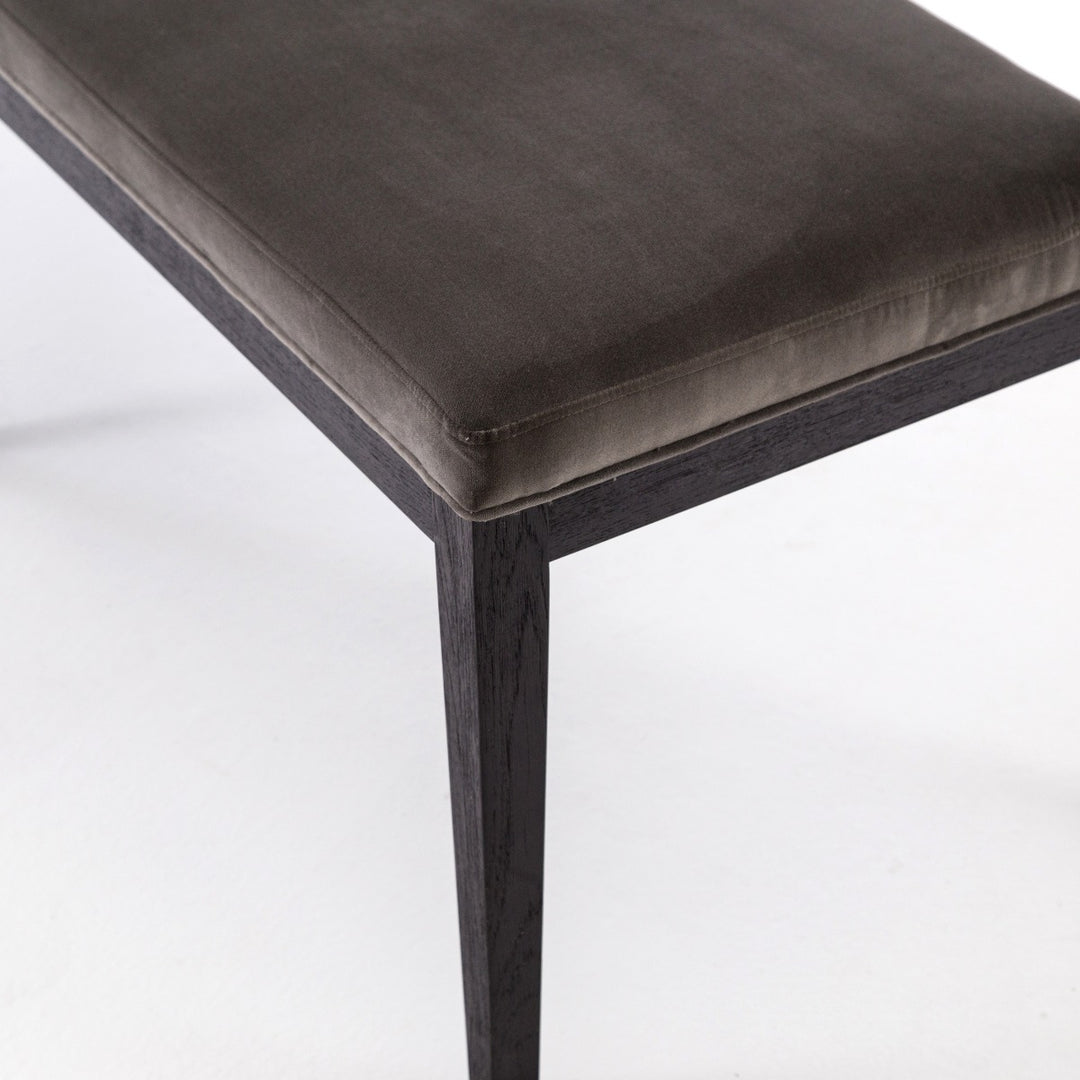 MIKE DINING BENCH: WASHED GRAY VELVET