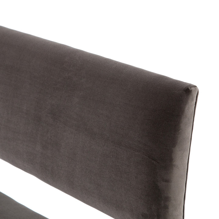 MIKE DINING BENCH: WASHED GRAY VELVET