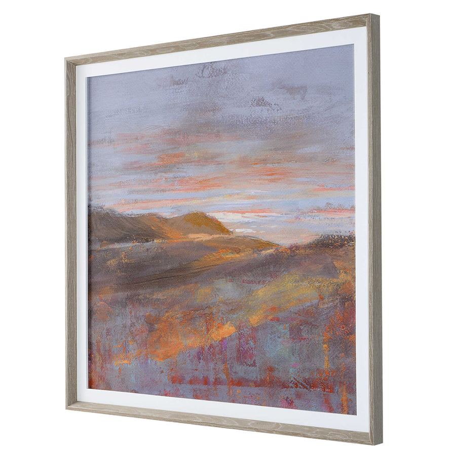 "DAWN ON THE HILLS" FRAMED ART PRINT