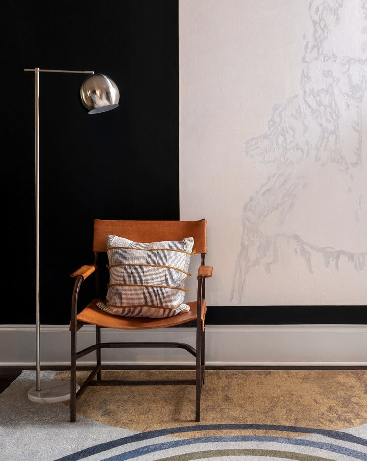 ETHAN FLOOR LAMP: POLISHED NICKEL
