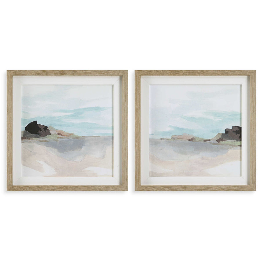 "GLACIAL COAST" FRAMED PRINTS | SET OF 2