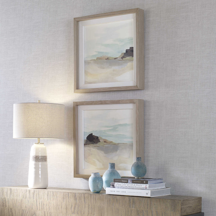 "GLACIAL COAST" FRAMED PRINTS | SET OF 2