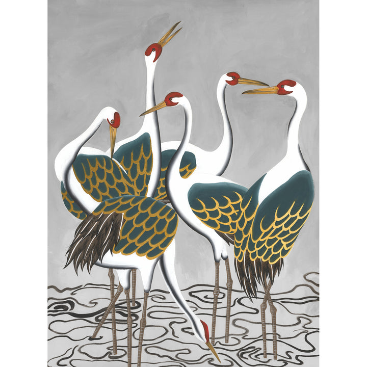 "GOLD RUSH III" METALLIC GOLD EMBELLISHED CANVAS ART