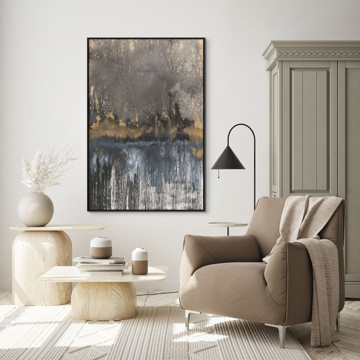 "GOLDEN AFTERNOON VI" GOLD EMBELLISHED CANVAS ART