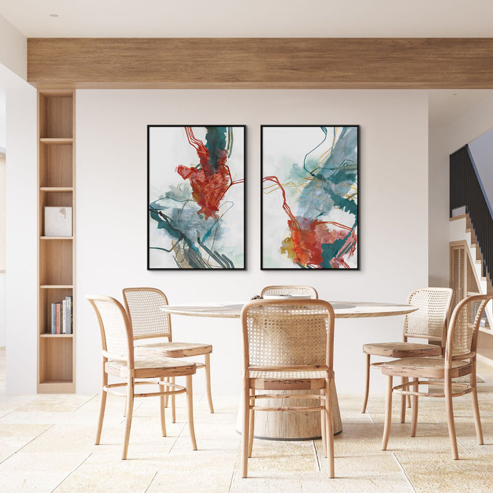 "HEARTS & SPADES" DIPTYCH CANVAS ART | SET OF 2