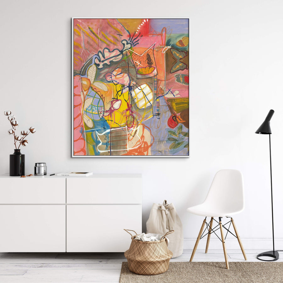 "HEY, HO" GLASS COAT CANVAS ART