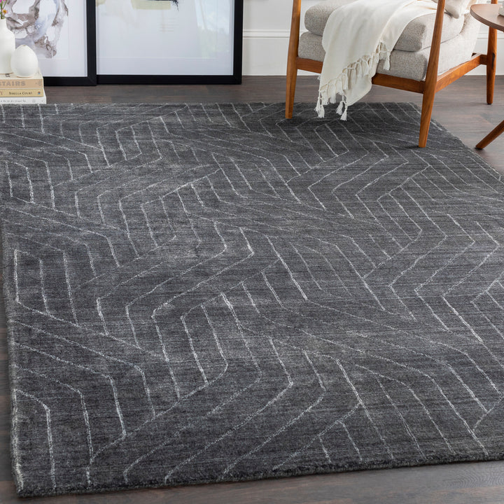 AKIDO VISCOSE RUG: CHARCOAL