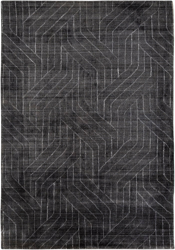 AKIDO VISCOSE RUG: CHARCOAL