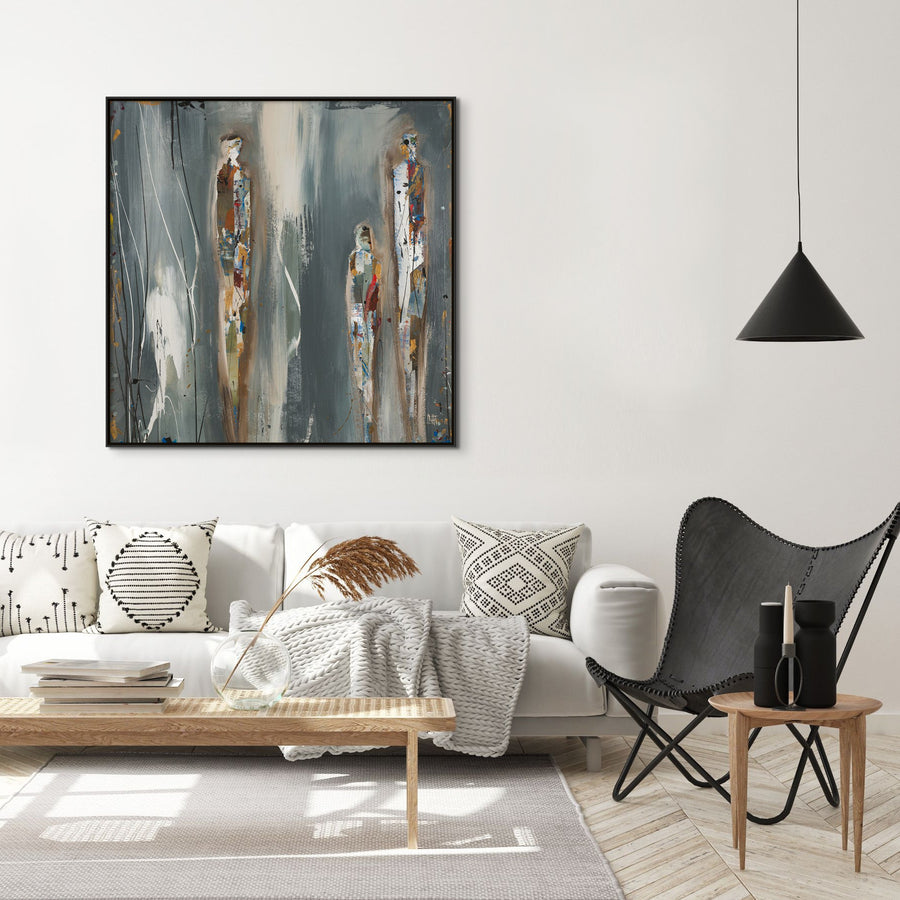 "IMPRINT TRIO" MARBLE GLAZE CANVAS ART