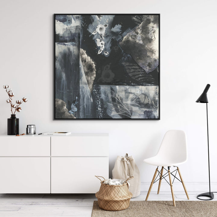 "NIGHT SHADE" LINEN CANVAS ART