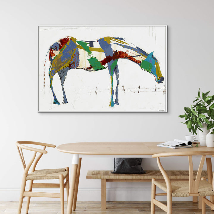"PAINTED HORSE ALONE" CANVAS ART