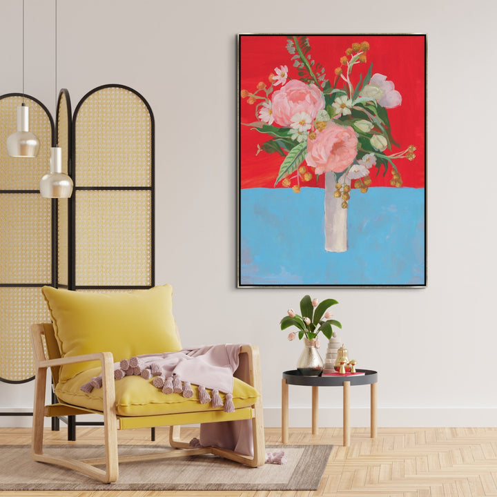 "PEONIES ON A SUMMER DAY" CANVAS ART
