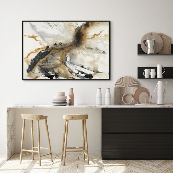 "PERSONALITY TRAITS" METALLIC GOLD EMBELLISHED CANVAS ART