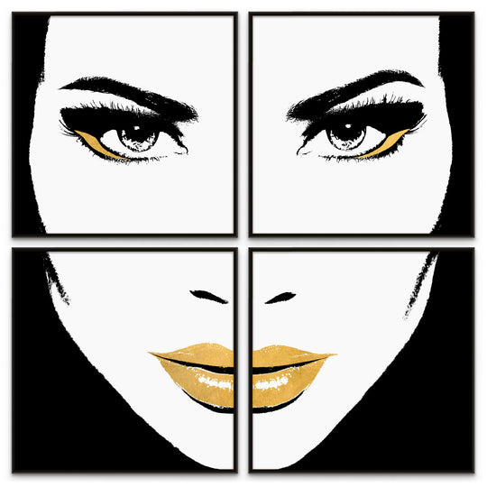 "PIECES OF ME" GOLD EMBELLISHED CANVAS ART SERIES
