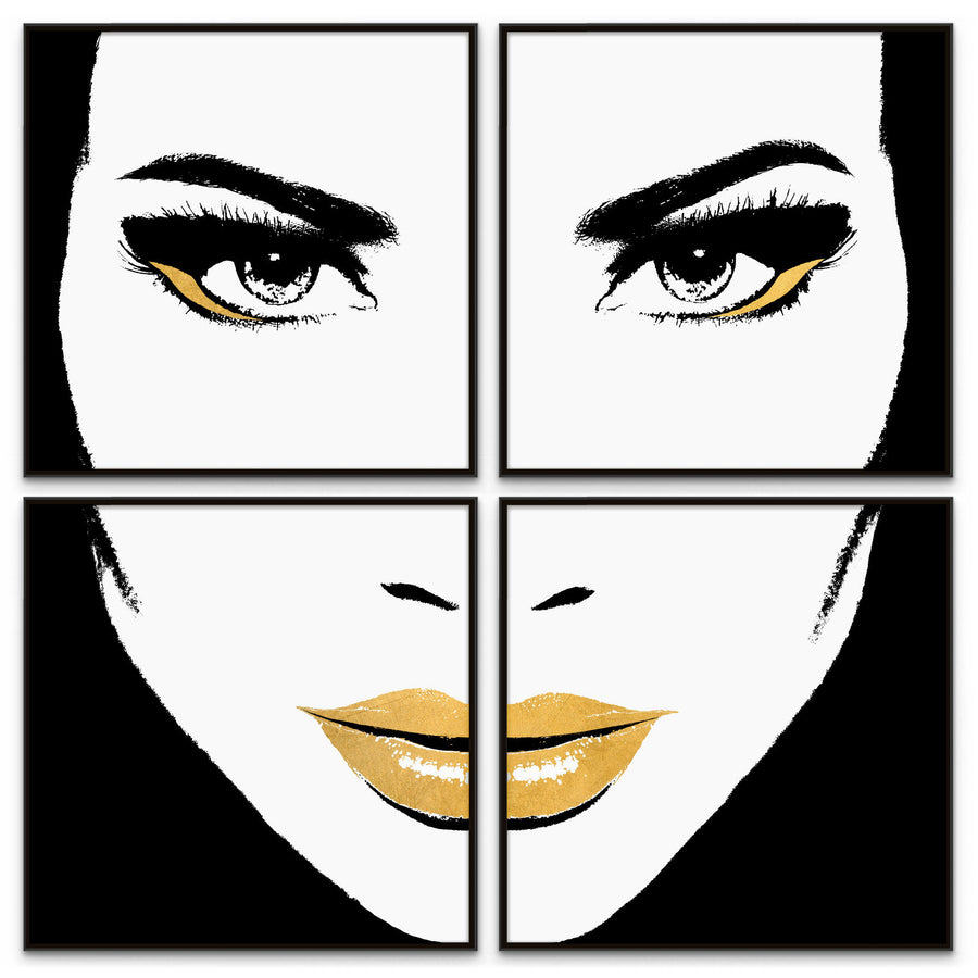"PIECES OF ME" GOLD EMBELLISHED CANVAS ART SERIES
