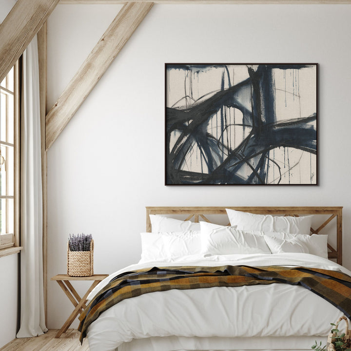 "POSITIVE FLOW III" NATURAL CANVAS ART