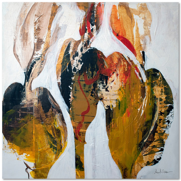 "RED GINGER SEED PODS" CANVAS ART
