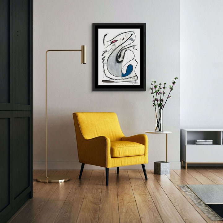 "SOUVENIRS DU PRINTEMPS" GLASS FRAMED PRINT